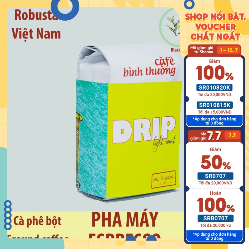 Pha Espresso / Cà phê Bột - 500g | mi-li-gam roastery #miligam cà phê rang xay pha máy espresso, pha máy văn phòng