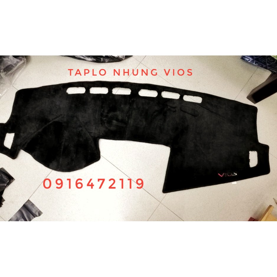 Thảm nhung lông cừu phủ taplo Toyota Vios 2012 đến 2016