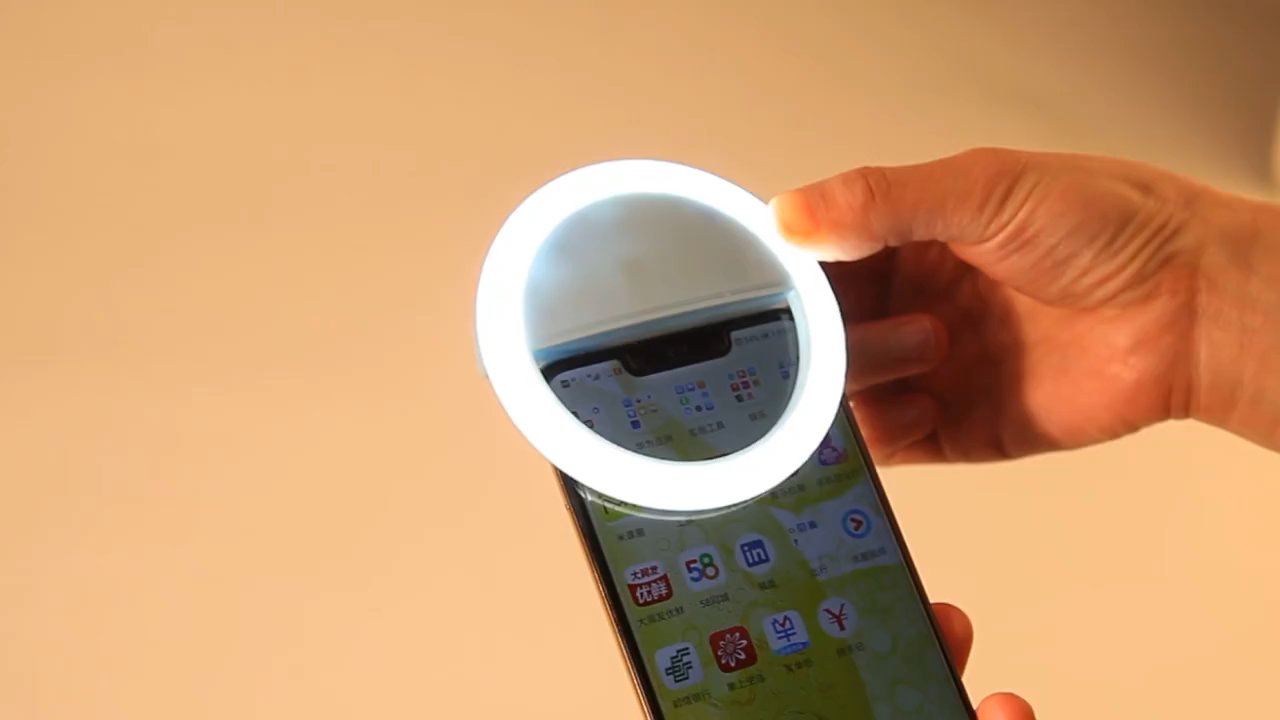 Đèn LED tròn RK14 có kẹp gắn điện thoại di động có thể sạc lại cho selfie/trang điểm | BigBuy360 - bigbuy360.vn