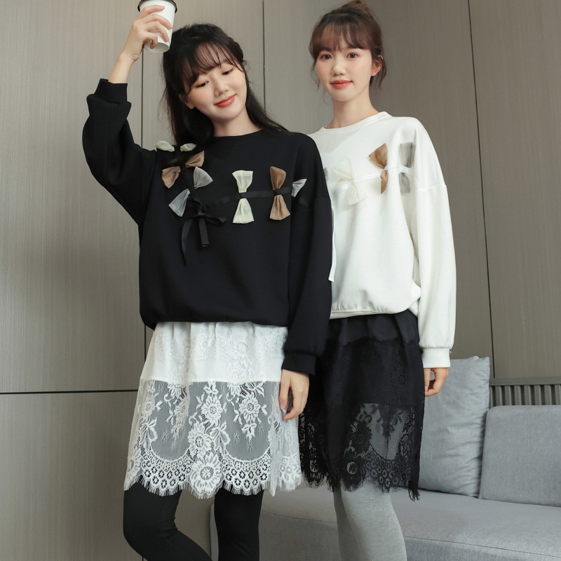 Chân Váy Ren Mini Giả Nối Dài Giả Nhiều Lớp Thời Trang Cho Nữ