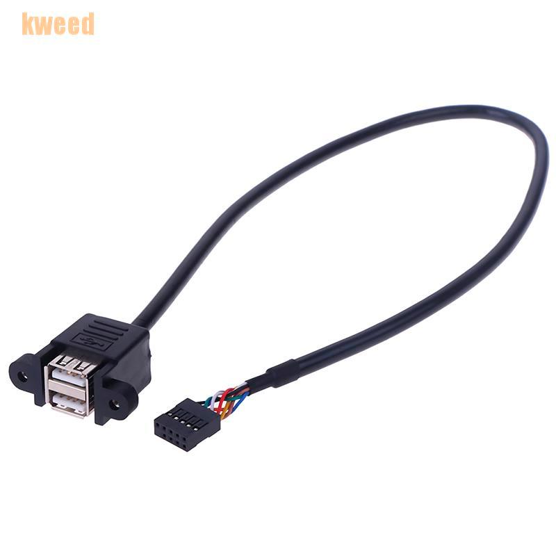 1 Dây Cáp Chuyển Đổi 9 Pin Sang 2 Cổng Usb 2.0 Cái