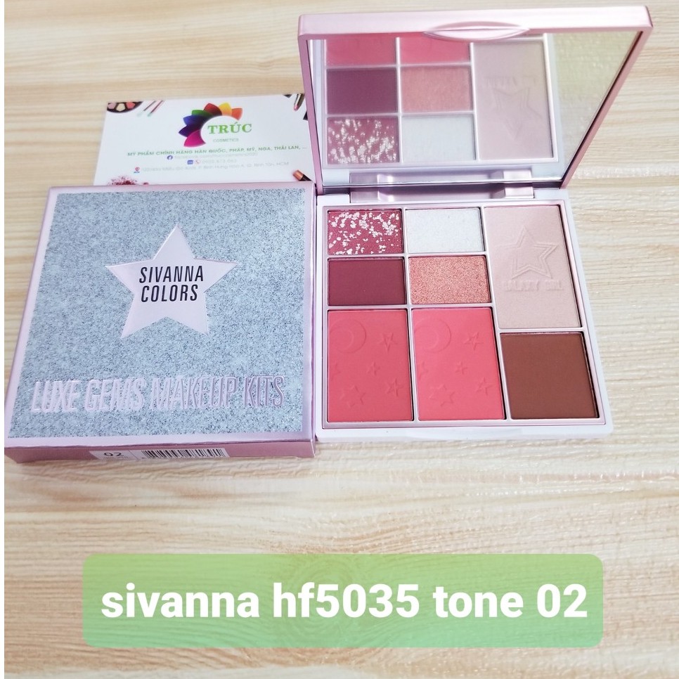 💞Set Mắt - Má - Highlight - Tạo Khối Sivanna Luxe Gems HF5035 | BigBuy360 - bigbuy360.vn