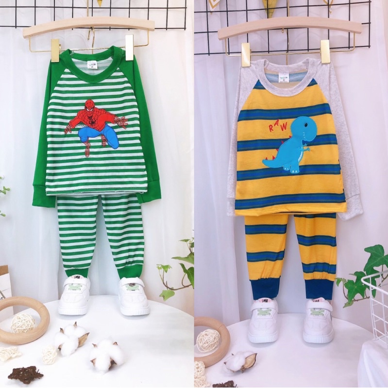 Bộ tay dài thông hơi bé trai