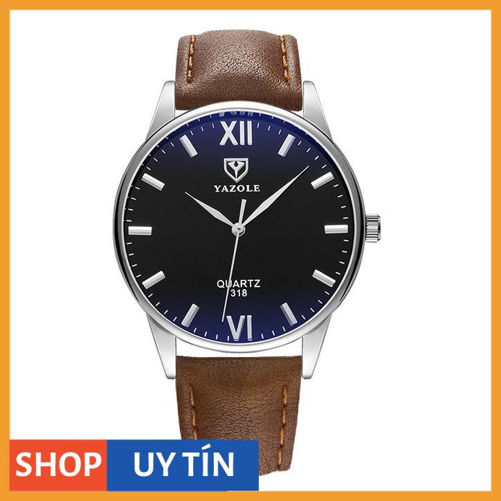 [Hàng Cao Cấp] Đồng hồ nam Yazole ms047 size 40mm dây da | BigBuy360 - bigbuy360.vn