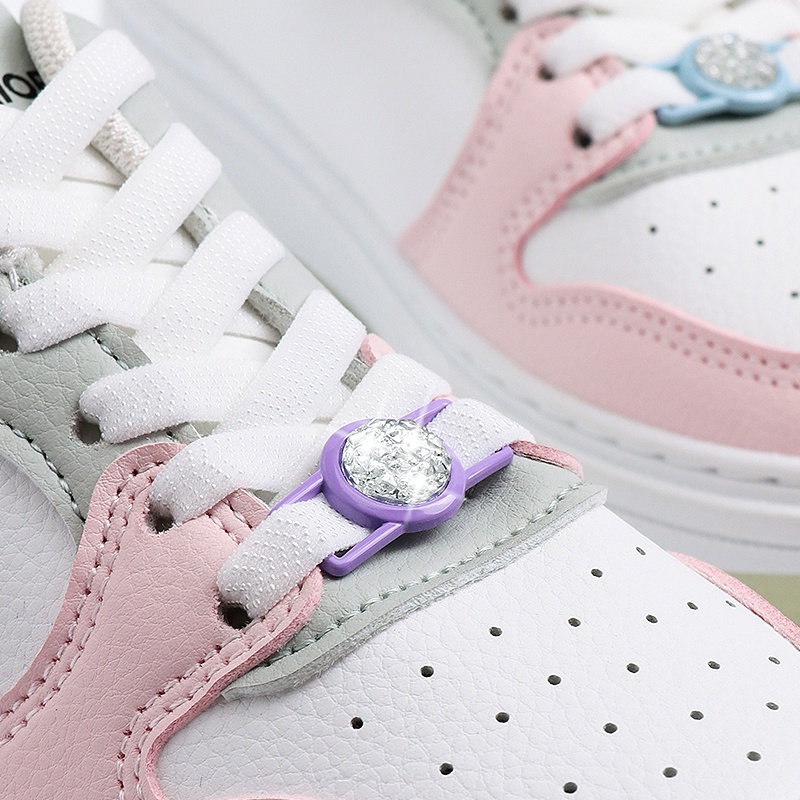 Set 2 Cặp Khóa Dây Giày Đính Đá Thời Trang