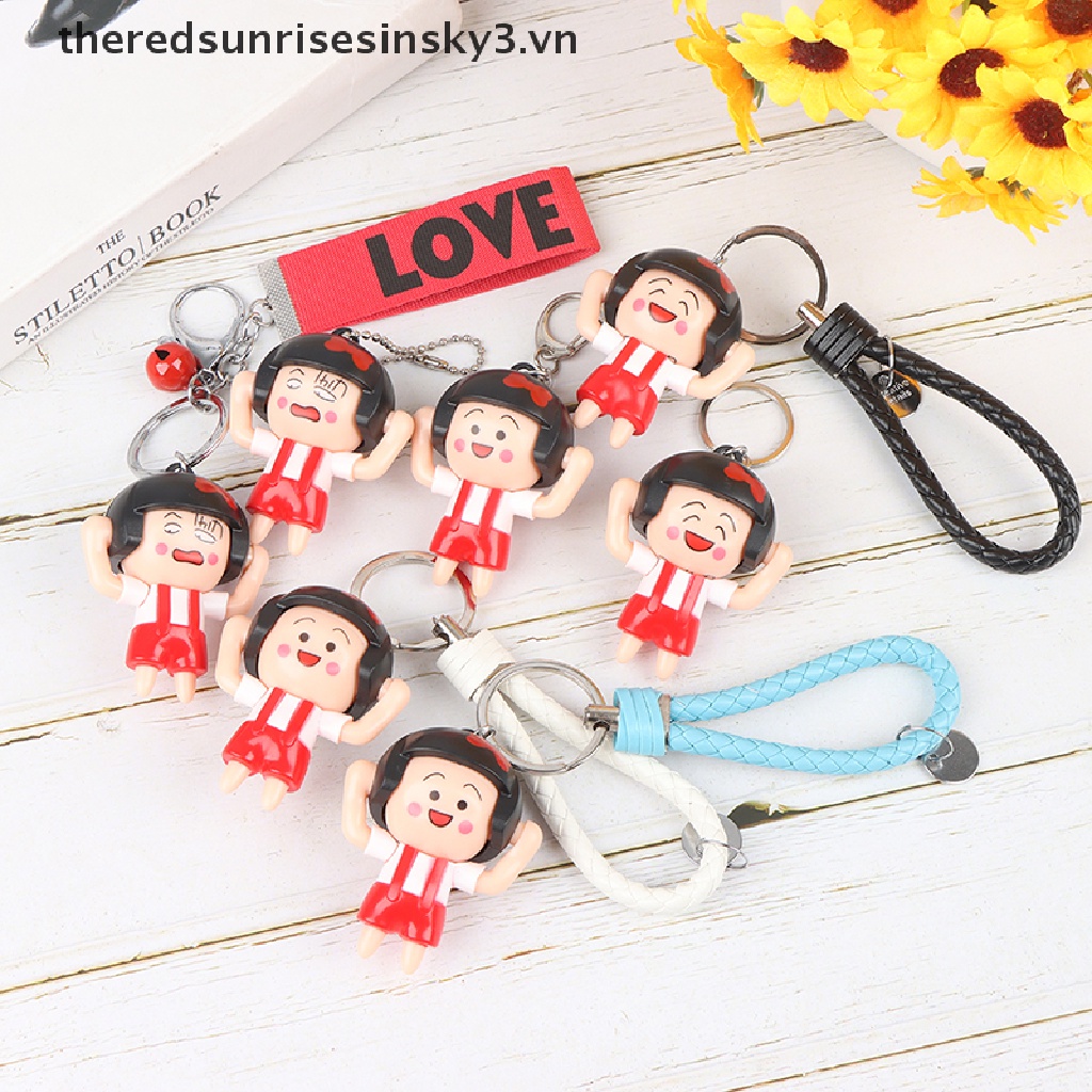 Móc Khóa Gắn Mặt Hình Cô Gái Hoạt Hình Thay Đổi Khuôn Mặt Dễ Thương Charms