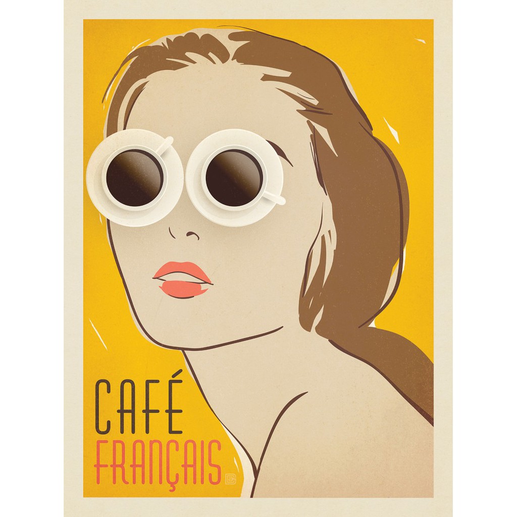 Tranh thiếc/Metal poster coffee vintage 3