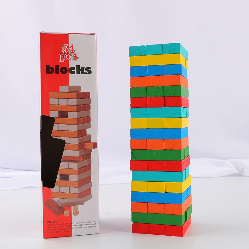 Bộ rút gỗ 54 thanh màu size to cỡ lớn