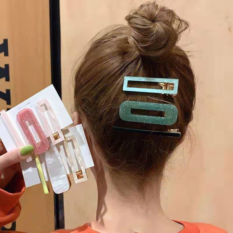 Set 3 Kẹp Tóc Kim Loại Họa Tiết Da Báo Thời Trang Cho Nữ