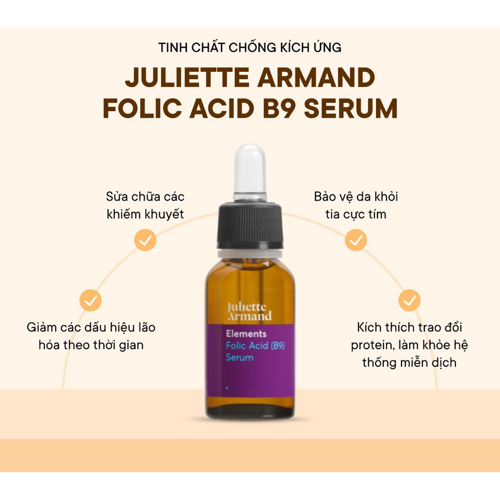 Juliette Armand Folic Acid B9 JA- Serum Serum B9 Tinh chất phục hồi làm dịu da