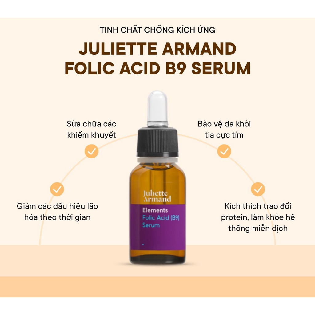 Juliette Armand Folic Acid B9 JA- Serum Serum B9 Tinh chất phục hồi làm dịu  da(20ml) | Shopee Việt Nam