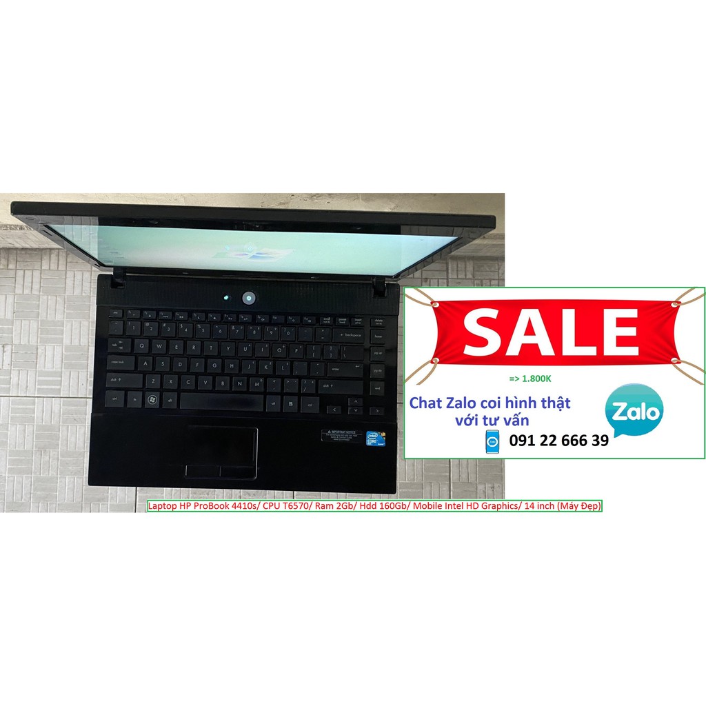 Laptop HP ProBook 4410s/ CPU T6570/ Ram 2Gb/ Hdd 160Gb/ Mobile Intel HD Graphics/ 14 inch (Máy Đẹp) | BigBuy360 - bigbuy360.vn
