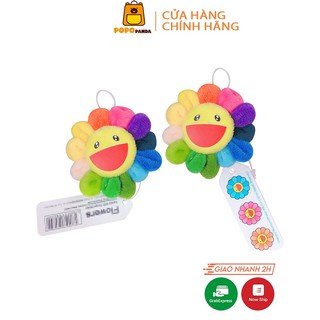 Ghim cài trang trí balo túi xách túi ví POPOPANDA hoa mặt cười màu sắc cầu vồng dễ thương