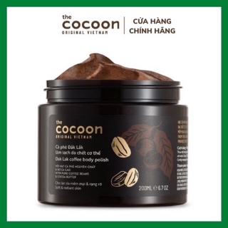 Tẩy da chết cocoon dak lak coffee body polish từ cà phê đak lak 200ml