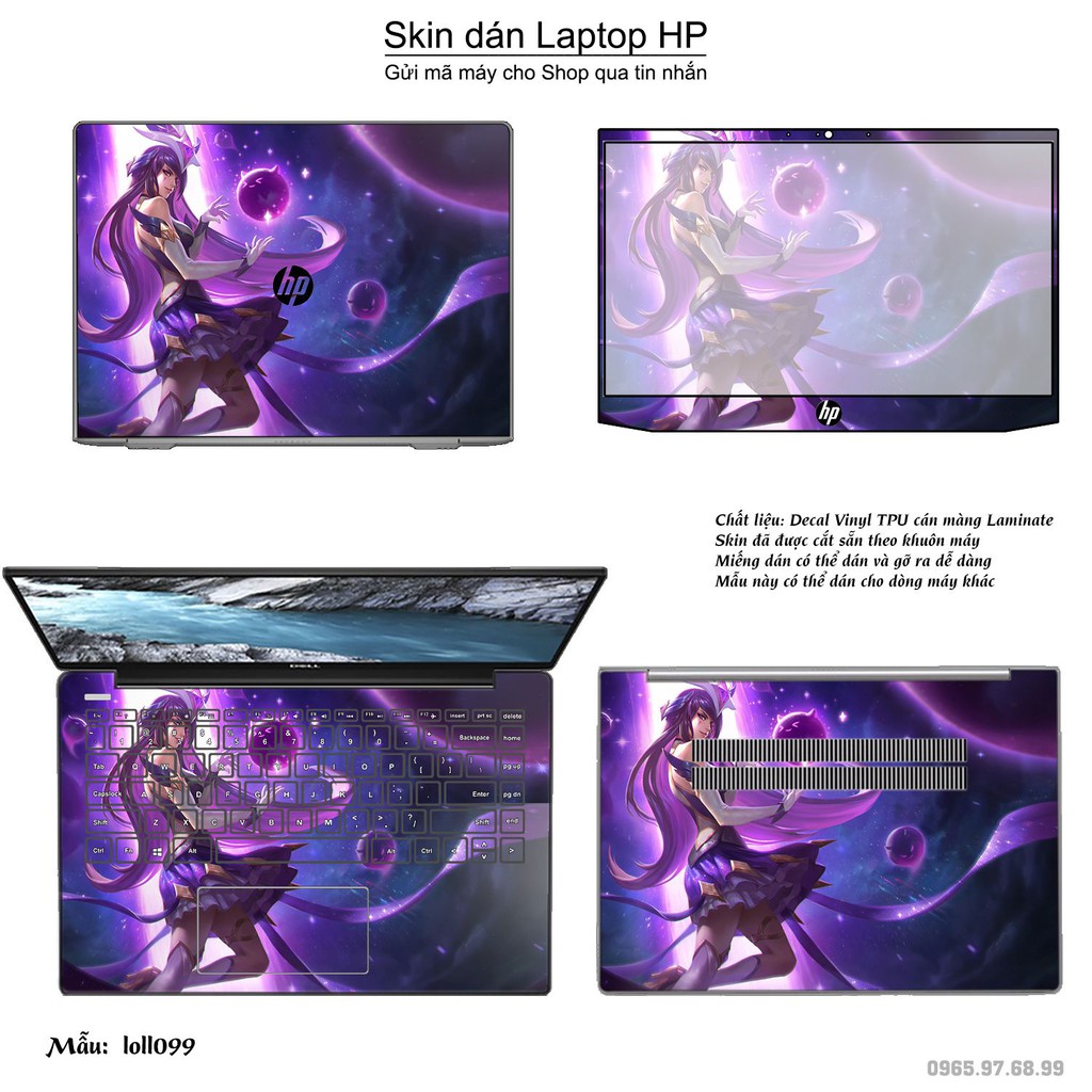 Skin dán Laptop HP in hình Liên Minh Huyền Thoại nhiều mẫu 14 (inbox mã máy cho Shop)