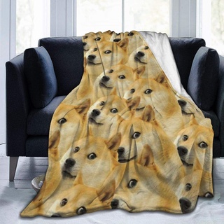 Chăn đắp hình chú chó mr doge meme không gây dị ứng cho bé trai và bé gái