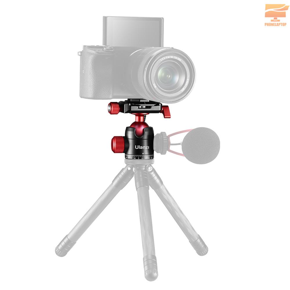 Ulanzi U-70 Mini Ball Head Dual 360° Panorama Adjusting with Cold Shoe Mount Quick Release Plate Compatible with Arca-Swiss Peak Design Quick Release