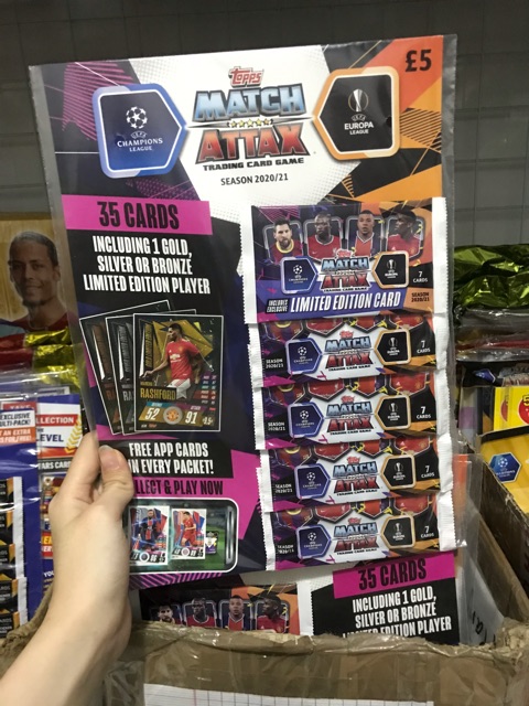 [ Multi pack ] Gói thẻ Match attax Champions league mùa 2020/21 ( 35 thẻ )