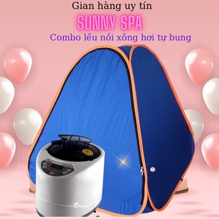 (Tặng 10 gói xông thảo dược) Combo Lều xông hơi tự bung có nồi xông- Bảo hành đầy đủ- (Loại tam giác)