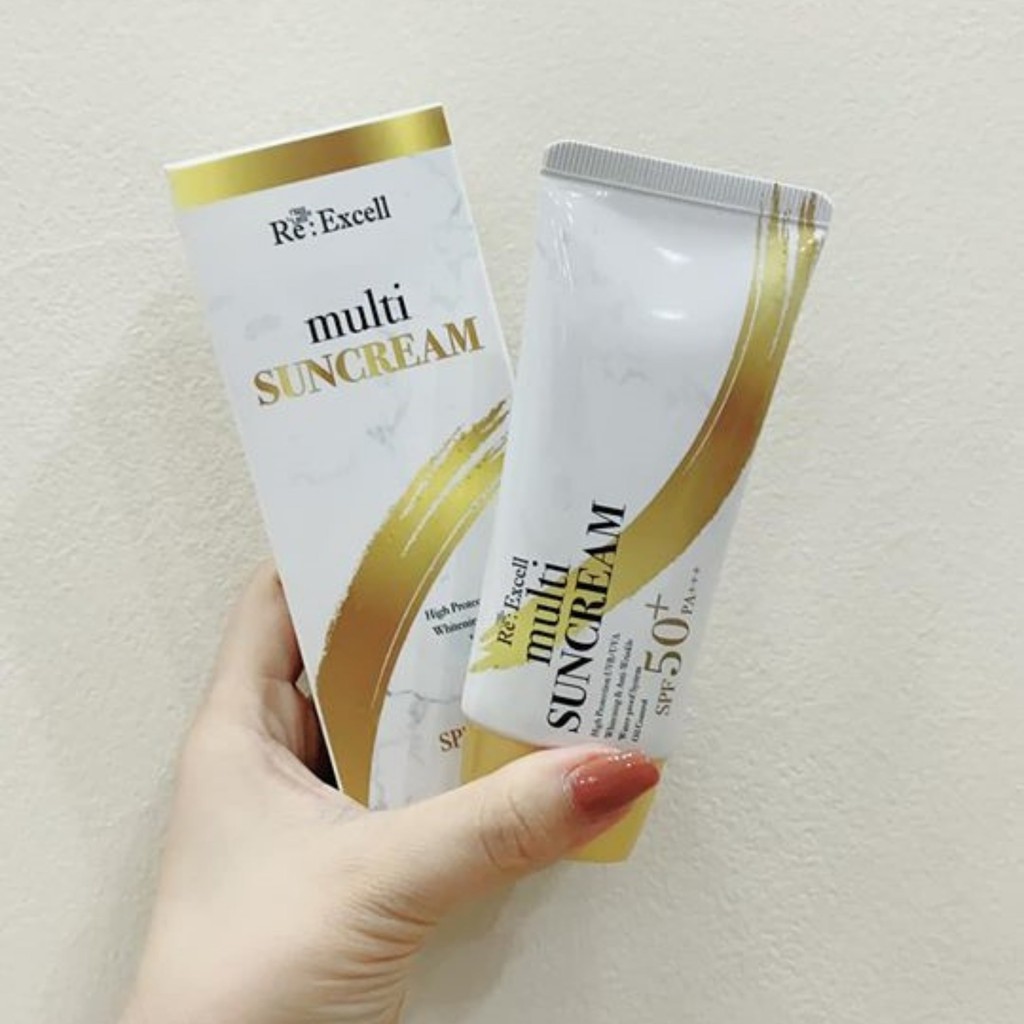 Kem chống nắng Re:Excell Multi Sun Cream SPF50+/ PA+++ Hàn Quốc, chống nắng toàn diện, thẩm thấu tốt, bật tông sáng da