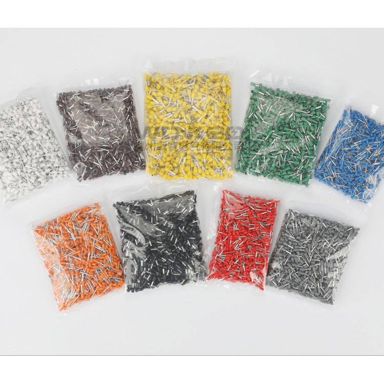 1000 Đầu cos kim rỗng - cos PIN đấu dây điện E0508, E7508, E1008, E1508, E2508, E4009, E6012