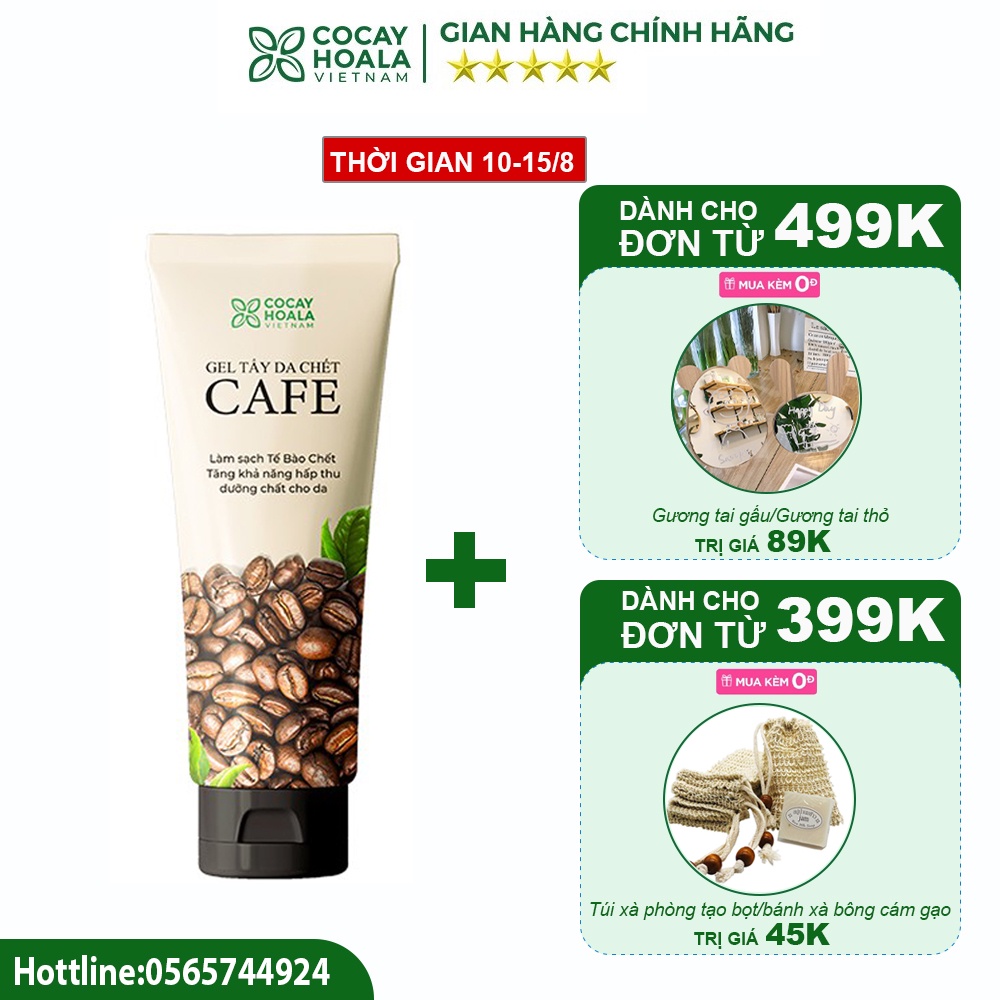 Kem tẩy da chết - kem tẩy da chết an toàn cho mẹ bầu dành cho mặt chiết xuất cà phê Cocayhoala 100g
