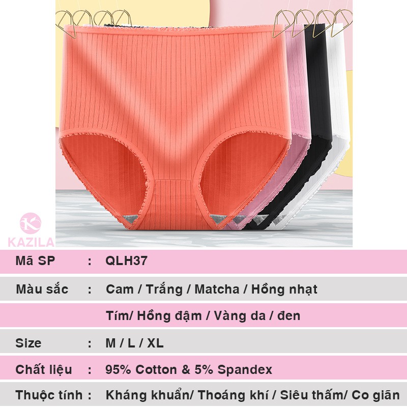 Quần lót gen bụng cạp cao ngang rốn, quần gen bụng ôm hông nâng mông che bụng tôn vòng ba Kazila QLH37 | BigBuy360 - bigbuy360.vn