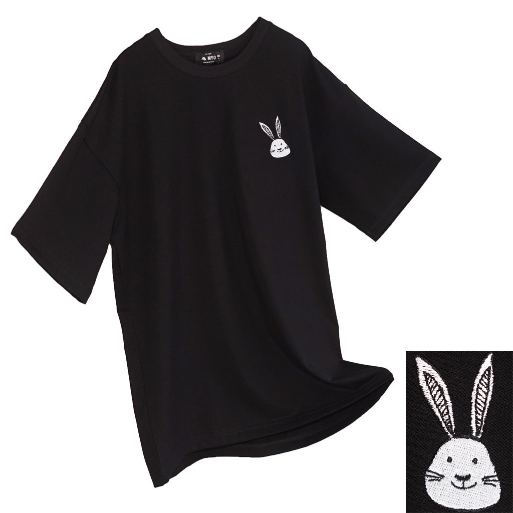Áo Thun Tay Lỡ MYO Thêu Hình Thỏ
