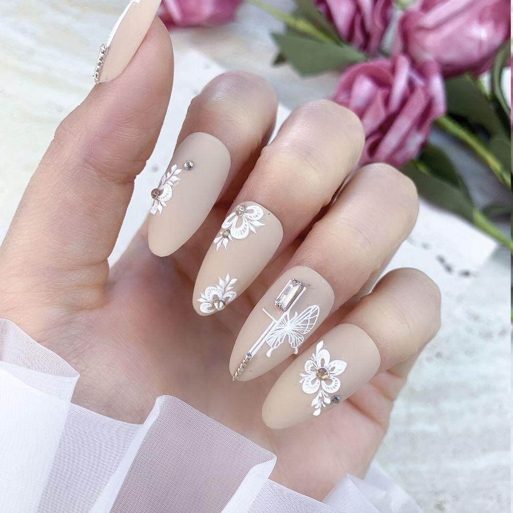 EUCA Miếng Dán Trang Trí Móng Tay Tự Dính Bằng Acrylic Thời Trang Mùa