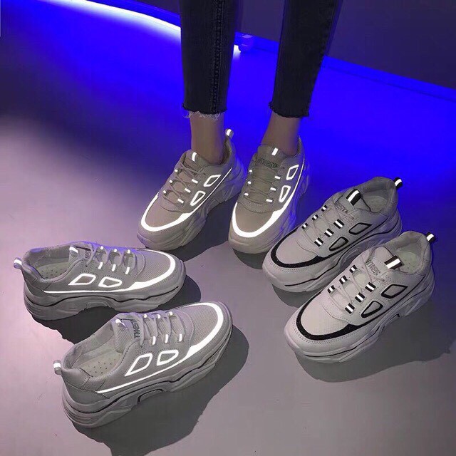 Giày thể thao nữ phản quang MK siêu hót độn 6cm