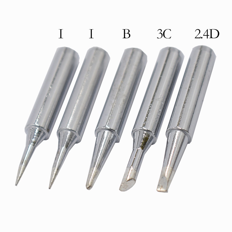 Bộ 5 đầu mũi hàn 936, chất liệu hợp kim mạ, thích hợp cho các tay hàn 907 của Hakko 936, kasadil 936, TQ936....