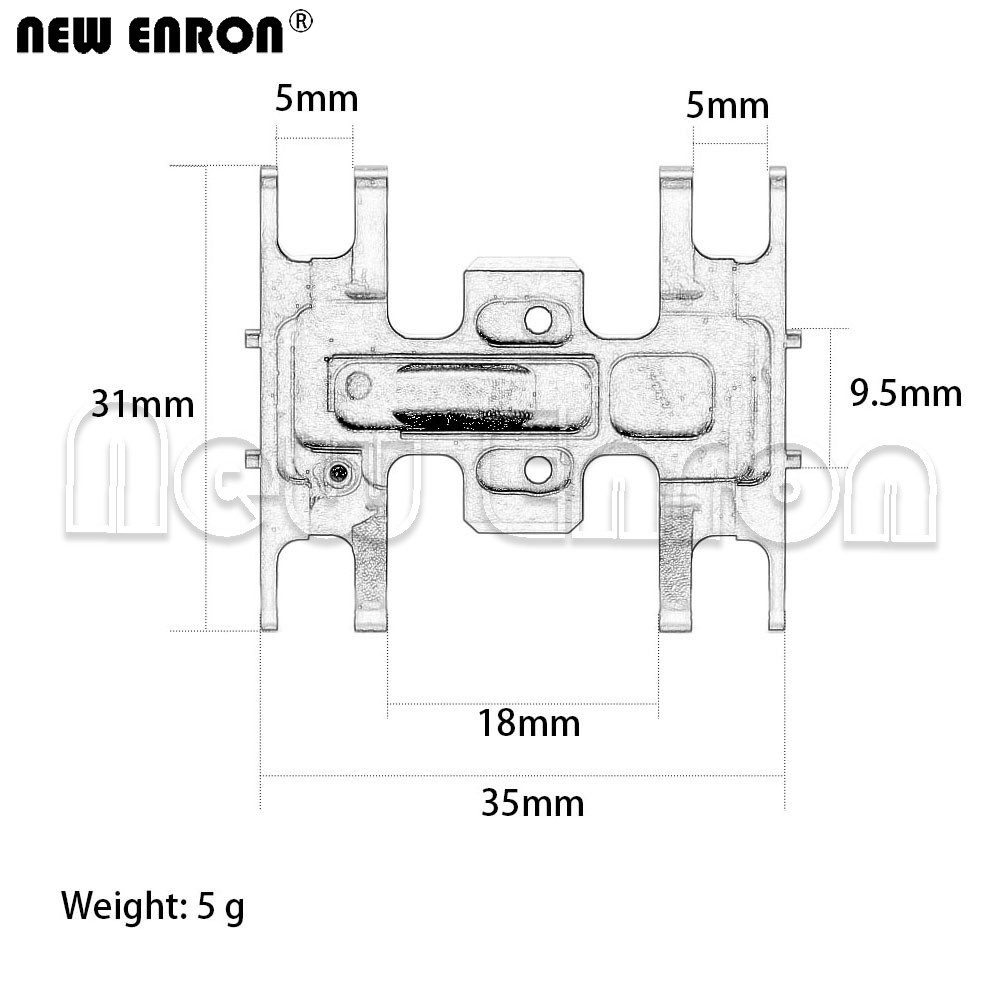 Bộ phụ kiện giữa bánh răng bằng hợp kim cho xe hơi điều khiển từ xa 1/24 Axial SCX24 1967 C10 AXI90081 2019 AXI00002 B-17 AXI00004