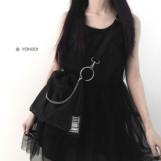 Túi đeo chéo phối dây xích