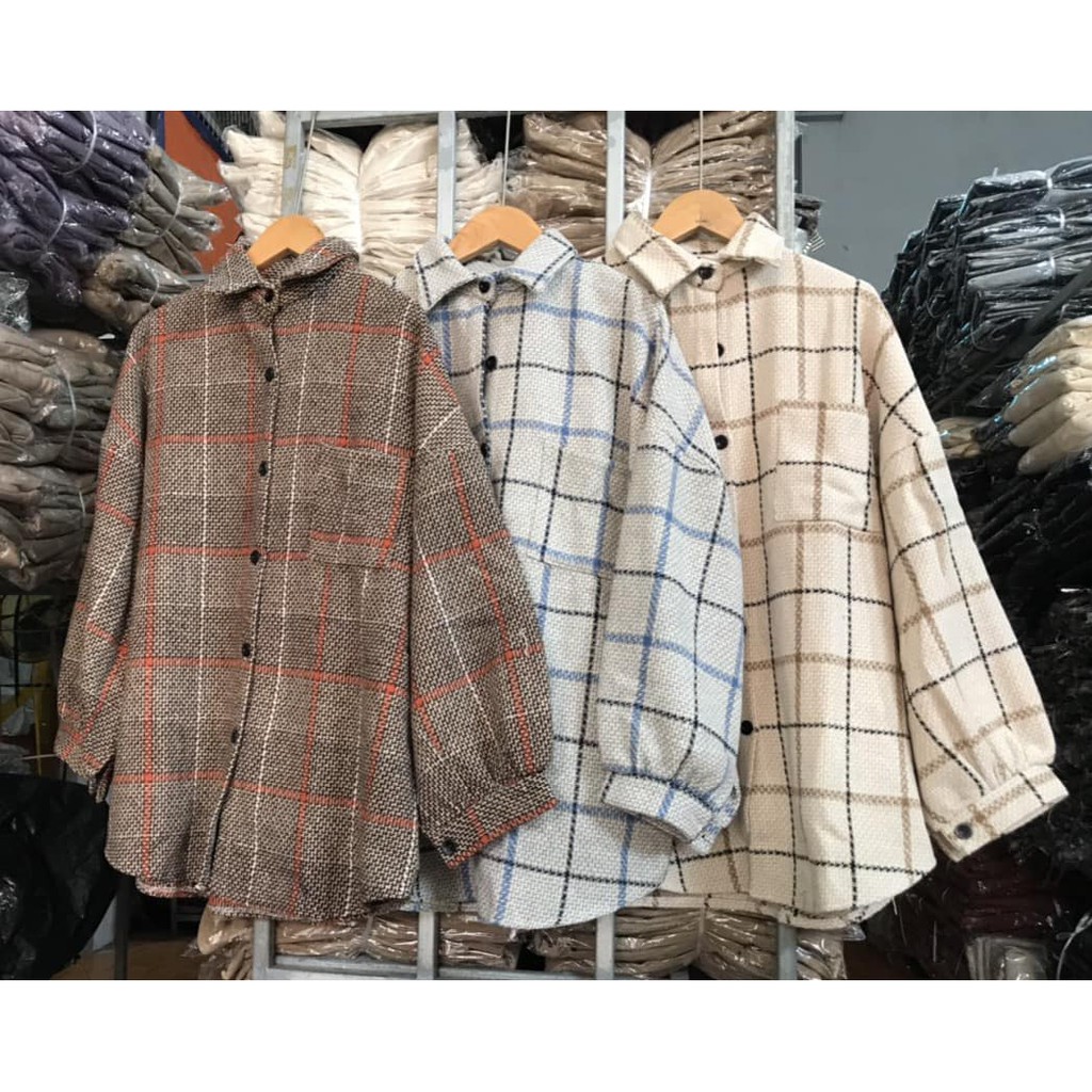 [Ảnh thật/Video] Áo sơ mi nhung tăm khoác ullzang, Áo sơ mi nhung tăm Hàn Quốc- Dorita Boutique | BigBuy360 - bigbuy360.vn