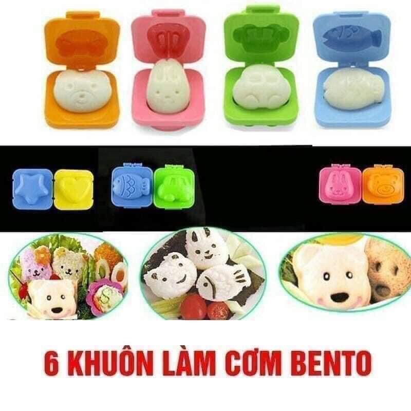 Set 6 khuôn làm cơm Bento cho bé