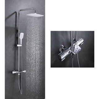 Bộ sen cây tắm đứng nóng lạnh điều chỉnh nhiệt độ lõi đồng mạ crom siêu cứng chống han gỉ av-3002