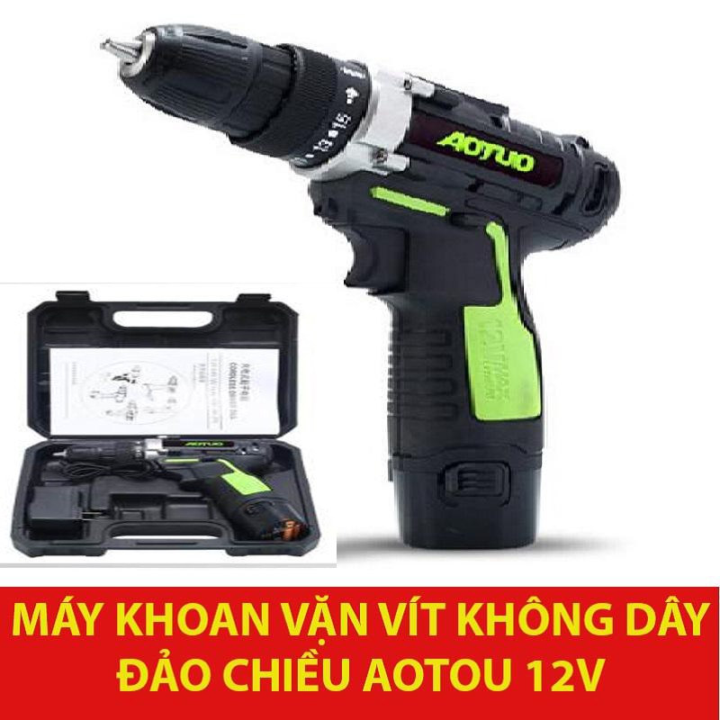 Máy khoan vặn vít không dây Aotuo 12V tốc độ có đảo chiều thế hệ mới