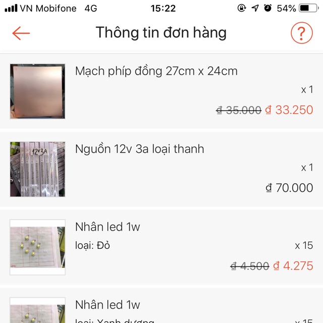 Set led và linh kiện theo ảnh