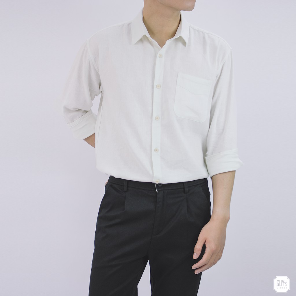 Sơ mi đũi thô dài tay Good GUY -  hàng thiết kế, kiểu dáng basic dễ phối đồ - GUY's Closet | BigBuy360 - bigbuy360.vn
