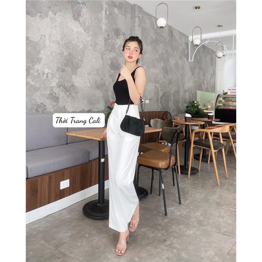 Quần ống rộng nữ lưng cao đẹp dễ phối đồ.OX38 | BigBuy360 - bigbuy360.vn