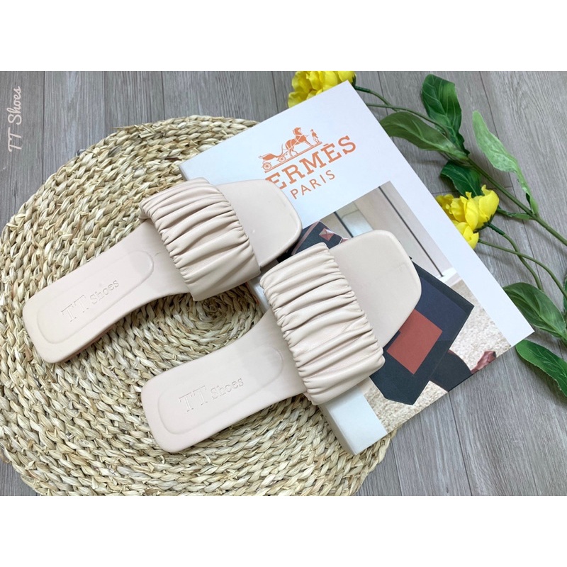 Dép bản nhúm thời trang TT Shoes mũi vuông sphoang04
