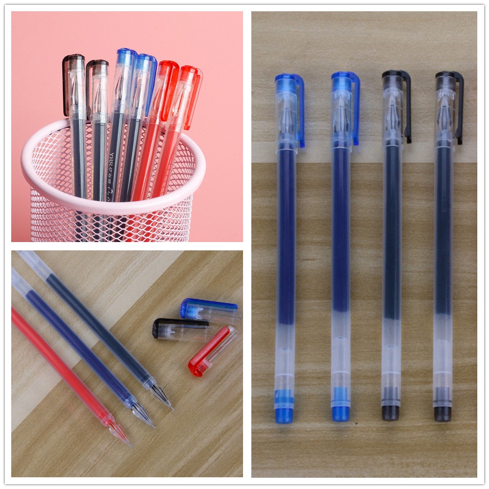 Bút Gel Mực Gel Cỡ Lớn Màu Đen/Xanh Dương 0.5mm