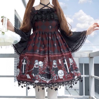 [Order] YAS0640-Set áo váy Lolita Gothic undead girl