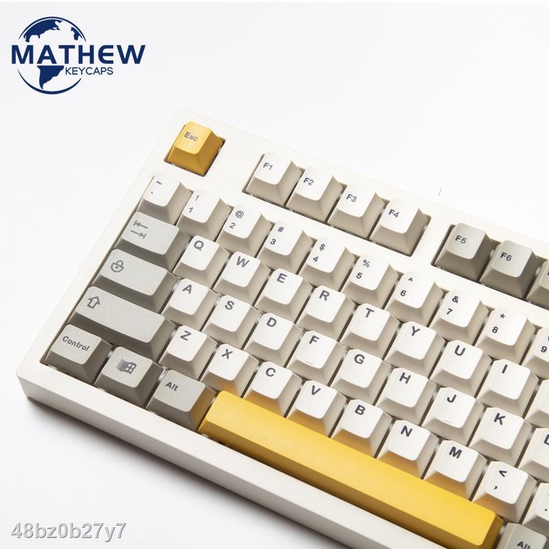 Siêu rẻ Cherry Profile 9009 Retro Dye Sub 61 64 68 Bộ keycaps dày PBT Keycaps dành cho bàn phím cơ MX 134 phím (Chỉ có k