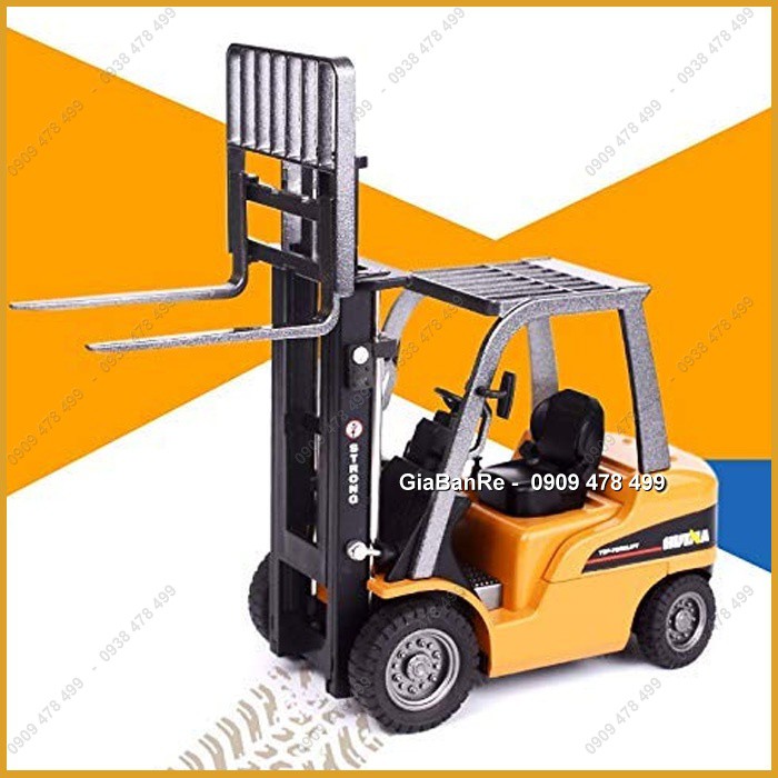 Mô Hình Kim Loại Xe Nâng Công Trình Forklift Tỉ Lệ 1:20 - Huina - 9952