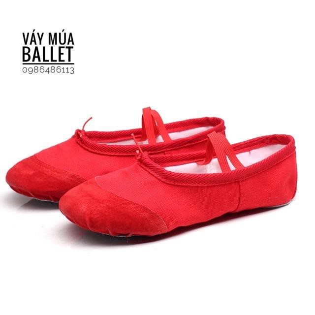 Ballet Giày múa màu đỏ