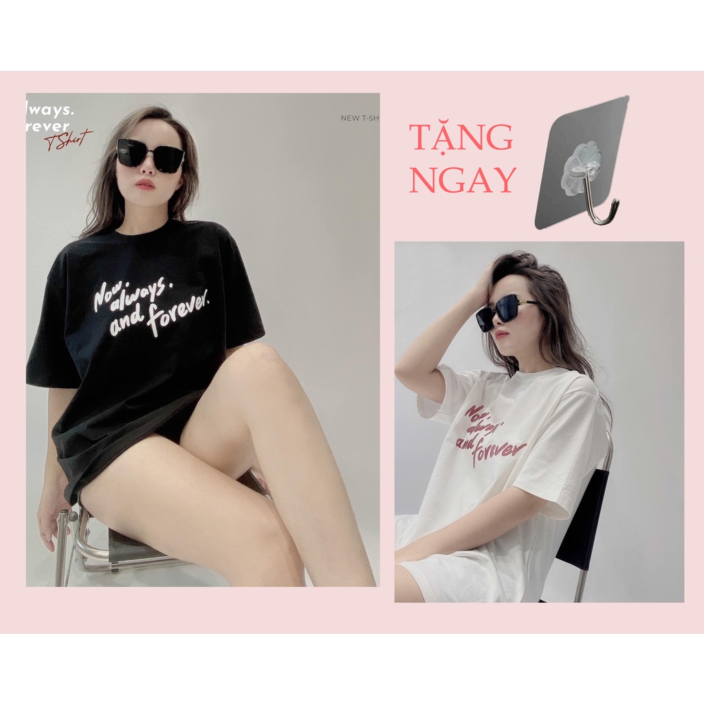 Áo thun tay lỡ unisex freesize phông form rộng chất cotton mát mịn AT01