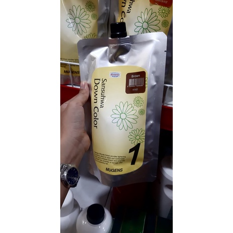 Nhuộm tóc phủ bạc thời trang  mugens sansuhwa down color black 2 x 450g