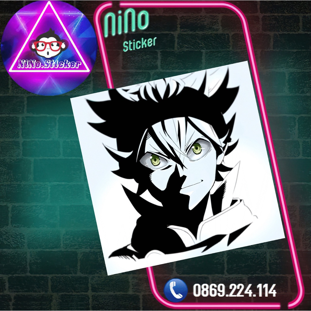 Hình Ủi Nhiệt – Decal – Black Clover – Asta