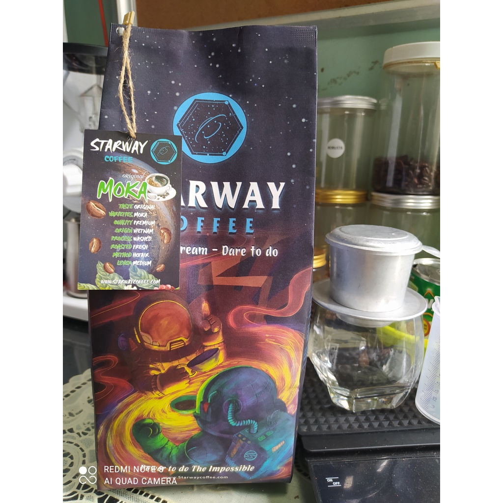 Cà Phê MOKA Thượng Hạng rang mộc vị nguyên bản STARWAY COFFEE 1kg